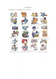 English Worksheet: Professions