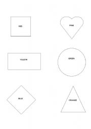 English worksheet: Shapes & Colours