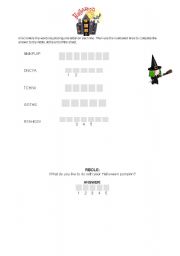 English Worksheet: HALLOWEEN