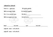 English Worksheet: adjectif or adverb