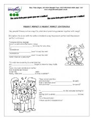 English Worksheet: Present perfect x present perfect continuous Song activity
