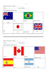 English Worksheet: countries work sheet