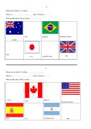 English worksheet: countries work sheet