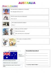 English Worksheet: AUSTRALIA- step 1 - Discover