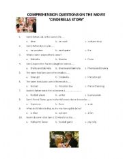 English Worksheet: Comprehension Questions on the movie Cinderella Story