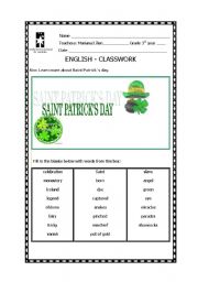 Activities about St. Patricks Day