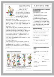 English Worksheet: A Strange Man (Dad & the Housework)