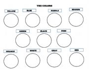 English Worksheet: colors
