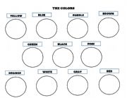 English Worksheet: colors