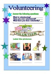 English Worksheet: Volunteering