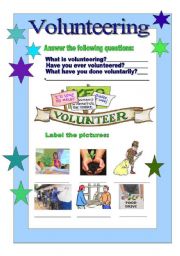 English Worksheet: Volunteering