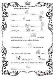 English Worksheet: A letter from Princess