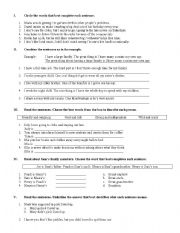 English Worksheet: family