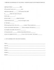 English Worksheet: Possessive Adjectives and pronouns