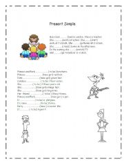 English worksheet: Present Simple