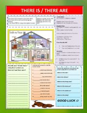 English Worksheet: THERE IS  /  THERE ARE