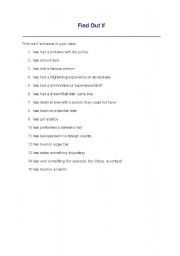 English worksheet: only if