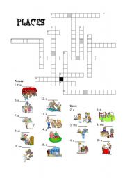 English Worksheet: Town places