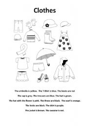 English Worksheet: clothes