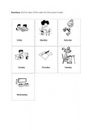 English worksheet: Days Cut