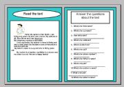 English Worksheet: Reading comprehension