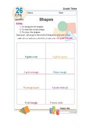 English worksheet: shapes