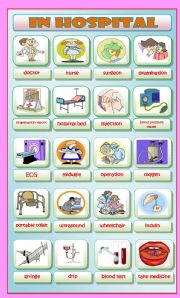 English Worksheet: In Hospital