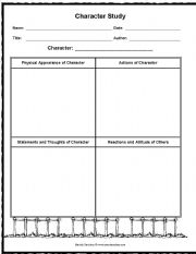 English Worksheet: Character Study