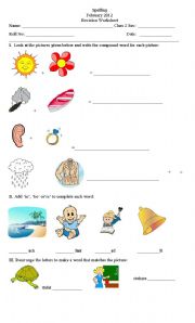 English Worksheet: Spelling
