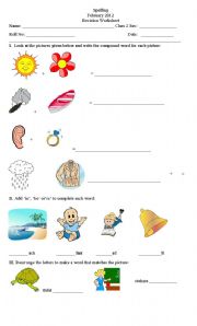 English worksheet: Spelling