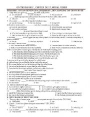 English Worksheet: multiple choice questions of modal verbs 