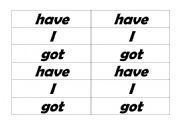 English Worksheet: Cards