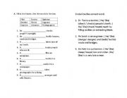 English worksheet: exercise