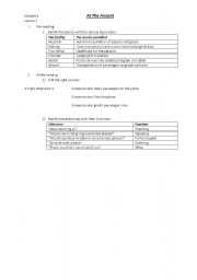 English Worksheet: At the airport