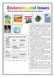 English Worksheet: Environmental concerns