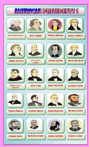 English Worksheet: American Presidents Part 1