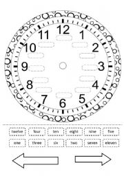 English Worksheet: clock