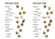 English Worksheet: The Gruffalo - find the matching pairs