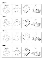 English Worksheet: Colours