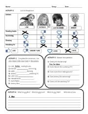 English Worksheet: English test