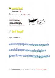 English worksheet: A Series of Phonics Printables Unit 3 (2)