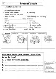 English Worksheet: present simple