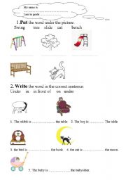 English worksheet: test