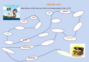 English worksheet: Treaure Hunt