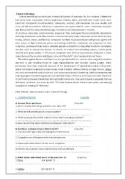 English Worksheet: Science and technology