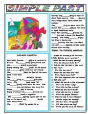 English Worksheet: SIMPLE PAST