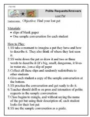 English Worksheet: polite request roleplay