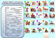 English Worksheet: PRESENT PERFECT CONTINUOUS