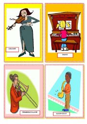 English Worksheet: FLASHCARDS: MUSICIANS