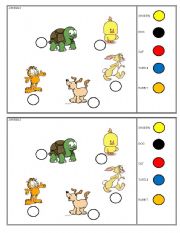 English worksheet: animals